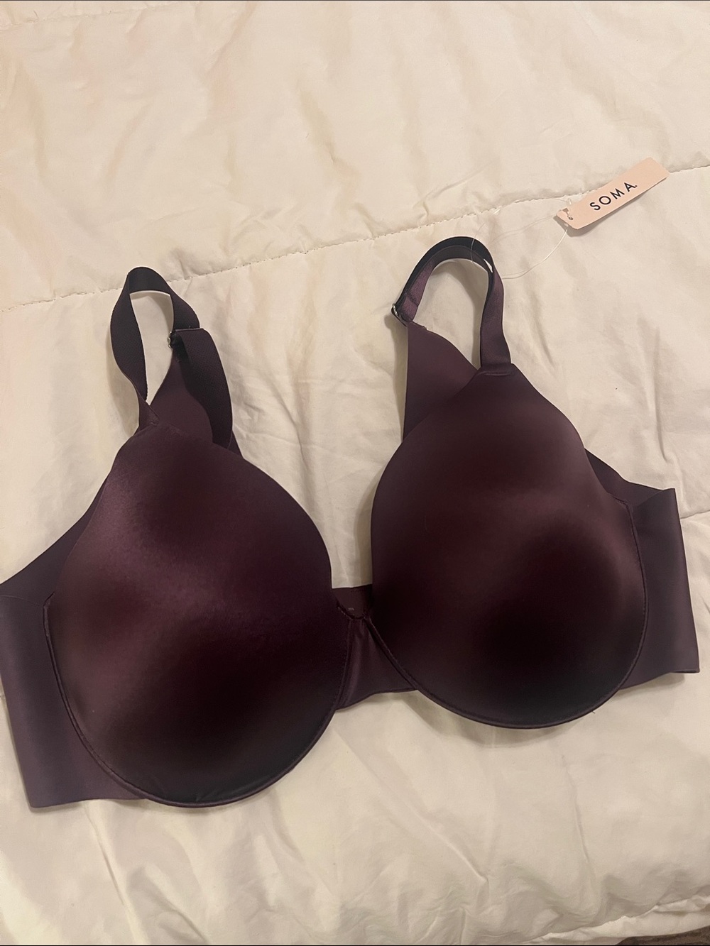 Soma Deep Plum Seamless T-Shirt Bra